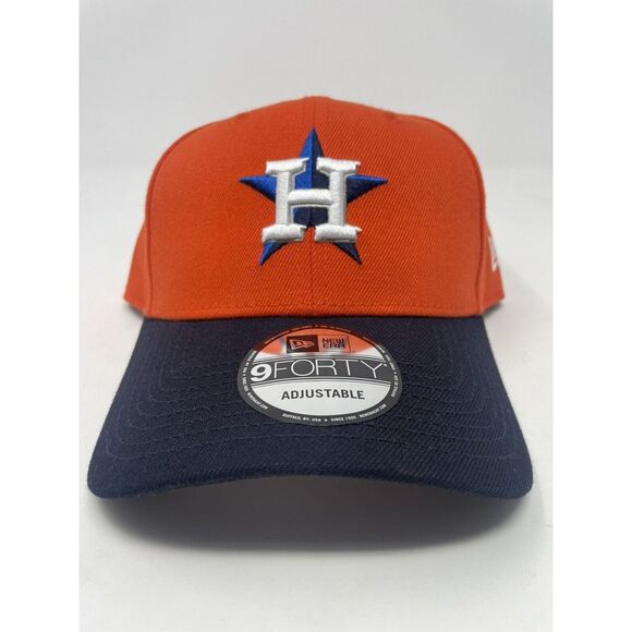 New Era Houston Astros 9Forty‎ Hat Orange Blue Navy Adjustable Strap Cap NEW - Picture 1 of 5